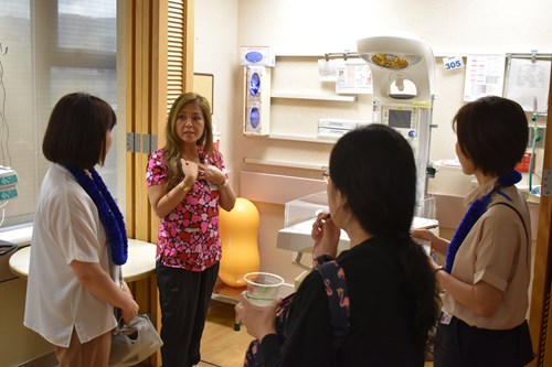 A highlight of the three-day visit was touring Kapiolani's Family Birth Center and Mother Baby Care Unit.