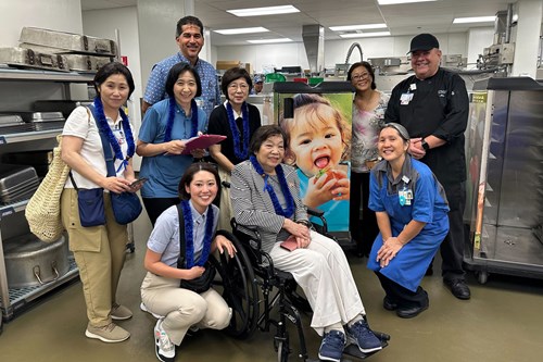 The Aiwa Hospital team got to go behind the scenes of Kapiolani's dining room.