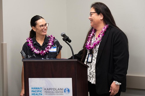 Ashley Kaono, MLPC staff attorney, joined Waynell Hee-Goodman (right) to share their experiences of the pilot program during the November 2024 event.