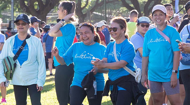 Group of Heart Walk participants smiling
